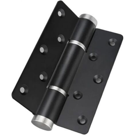 Charnière de porte à fermeture douce, positionnement automatique à 90°, ferme-porte hydraulique, quincaillerie réglable (sans fente, noir) (1/4)