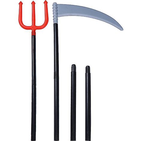 Lot de 2 faux et fourchettes en plastique pour décorations d'Halloween