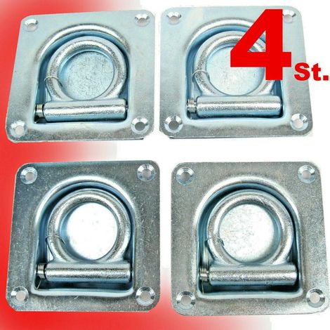 4 x Zurrmulde mit Feder Ladungssicherung Zurröse 800daN/kg (1/4)