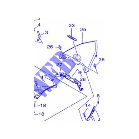 Yamaha 90520-01001 Moulure couvercle de panneau - T-max/YZF-R1 530/1000 12-13