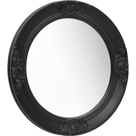 Wandspiegel im Barock-Stil 50 cm Schwarz