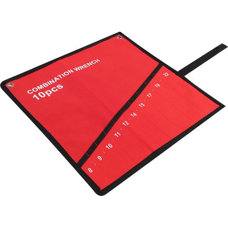 Trousse de rangement roulante multi-poches pour outils, clés et pinces - Organisateur en toile (10 poches) (1/5)