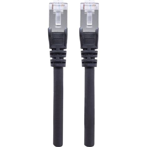 Intellinet 740623 RJ45 Câble réseau, câble patch CAT 6a S/FTP 0.50 m noir feuille de blindage, blind (1/3)