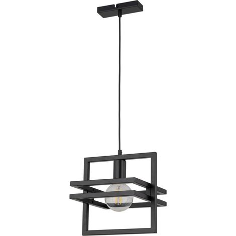 Suspension loft industrielle noire Merci E27 15W Sigma (1/2)