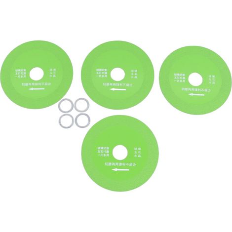 Lot de 4 disques à découper le verre, lame de scie fine pour bouteille de vin en céramique ou en pierre de jade, diamètre 10 cm, vert (1/5)