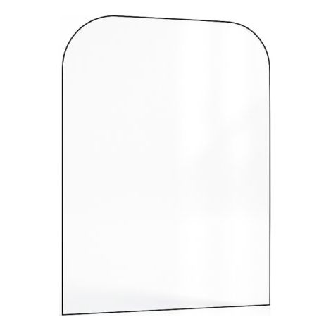 Vitre Invicta BRADFORD - Verre 2 angles arrondis pour poêle à bois - 443 x 268 x 4 mm (L1/L2 x H1/H2) - 4 mm (1/3)