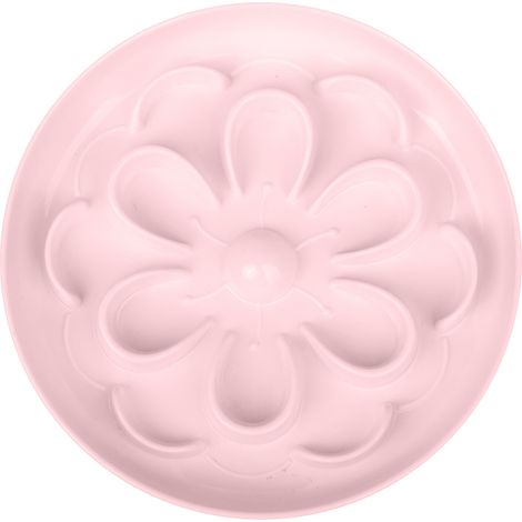 Melamin-Fressnapf mit Anti-Erbrechen-Funktion – Blumendesign mit rutschfestem Boden – Rosa (1/5)