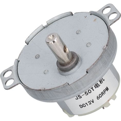 Motoréducteur à engrenages, réducteur, équipement de commande industrielle, 60 tr/min, 12 V CC, JS-50T (1/5)