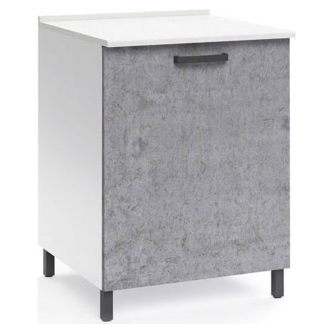 Mobile per cucina componibile con anta 60 cm cemento. (1/3)