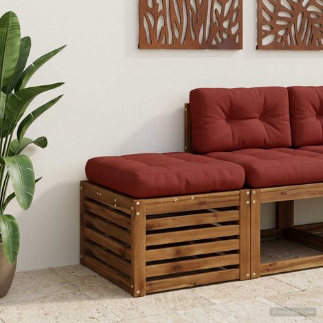 vidaXL Cuscino per Sedia in Unico Pezzo VIANEN 100% Poliestere Rosso (1/5)