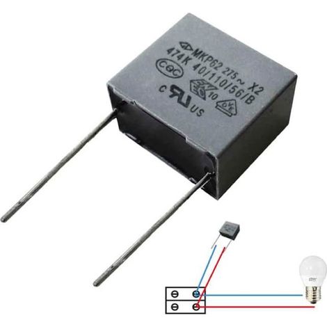 Blister EDM con 5 condensatori per lampadina LED