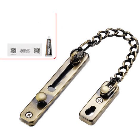 Catena antifurto spessa in acciaio inox 304, catena per porte, accessori per serrature di porte domestiche, catena di sicurezza per porte e soffitte - AquaForge (1/4)