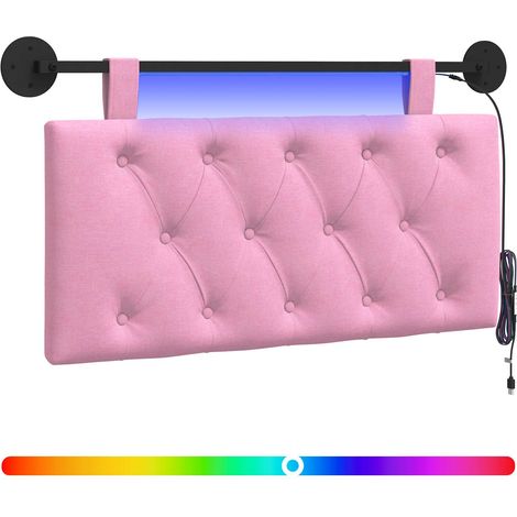 Maison Exclusive - Testiera sospesa Con luce LED Rosa Tessuto