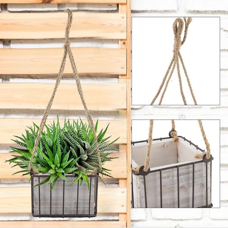 Panier Suspendu pour Plantes Décoratif - Pot de Fleurs Murale Jardin (1/5)