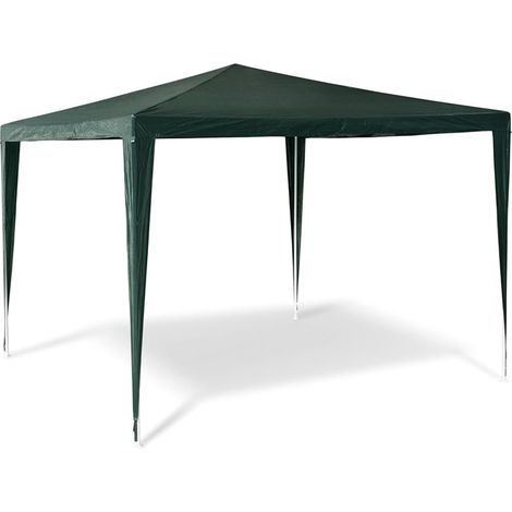 TrAdE Shop Traesio - Gazebo 3x3mt Tenda Esterni Arredo Giardino Antipioggia Idrorepellente Verde 182007 - (1/4)