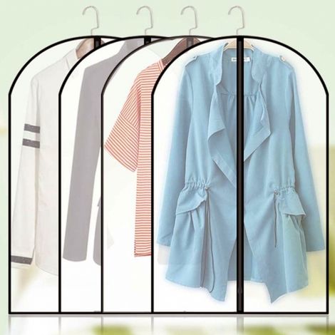 TrAdE Shop Traesio - 3 Pezzi Copri Abito Custodia Con Zip Cerniera Camicia Copriabito Cappotto 60x90 - (1/2)