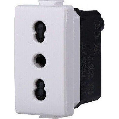 TrAdE Shop Traesio - Serie Bticino Frutti Matix Compatibile Presa Schuko Lan Pulsante Deviatore Usb - Presa Bipasso