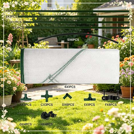 Serre adossée transportable résistante aux intempéries, abri de culture adapté pour jardin, terrasse et tous espaces extérieurs, vendue à l’unité (1/4)