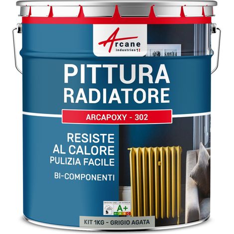 Vernice per termosifoni in ghisa e alluminio - ARCAPOXY - 302 - 1 kg (fino a 5 m² in 2 strati) Grigio Agata - RAL 7038 - ARCANE INDUSTRIES (1/2)