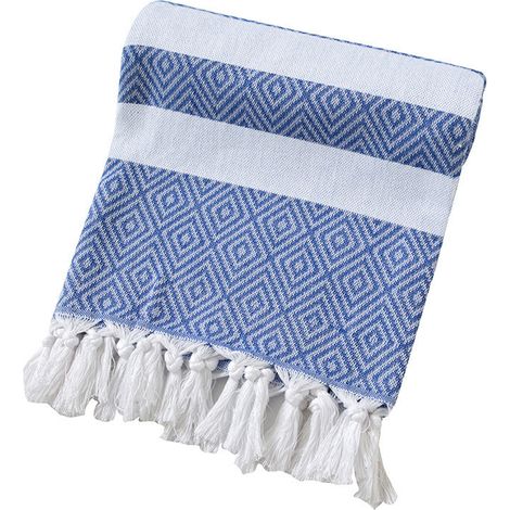 1 serviette de plage, 180 x 100 cm, coton, fine et compacte, pour bain, hammam, sauna, pique-nique et yoga (1/5)