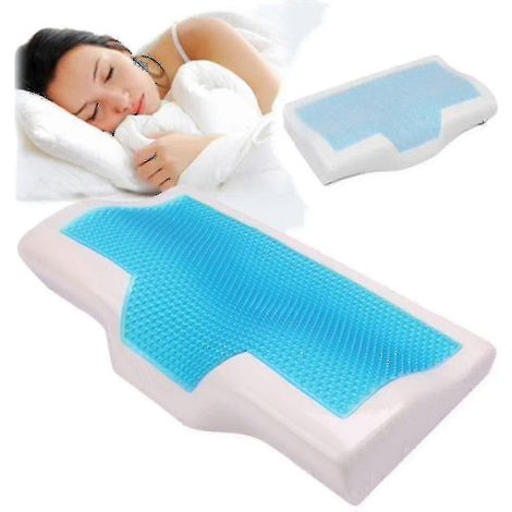 Oreiller anti-ronflement en gel rafraîchissant et mousse à mémoire de forme ergonomique-AquaForge (1/4)