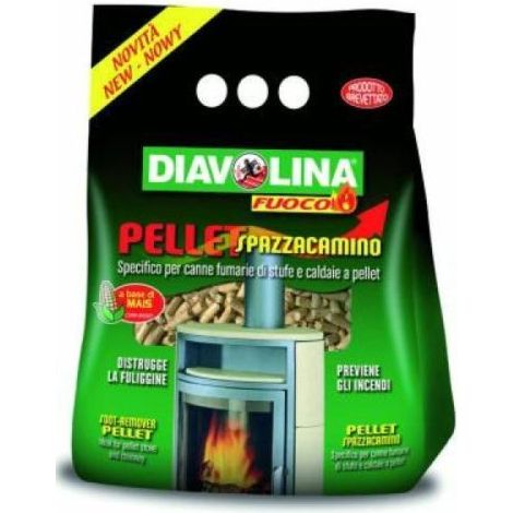 Diavolina 15020 Pellet Spazzacamino Canne Fumarie Stufe Caldaie 1.5kg (1/2)