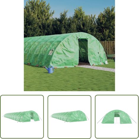 Serre avec cadre Serre de Jardin Serre De Jardinage en acier vert 110 m² 22x5x2,3 m 13395 (1/5)