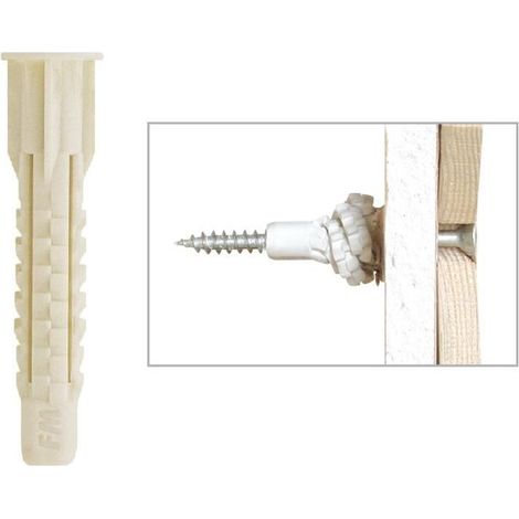 Cheville universelle - TMT - Ø 8 x 51 mm - Beige - Boîte de 100