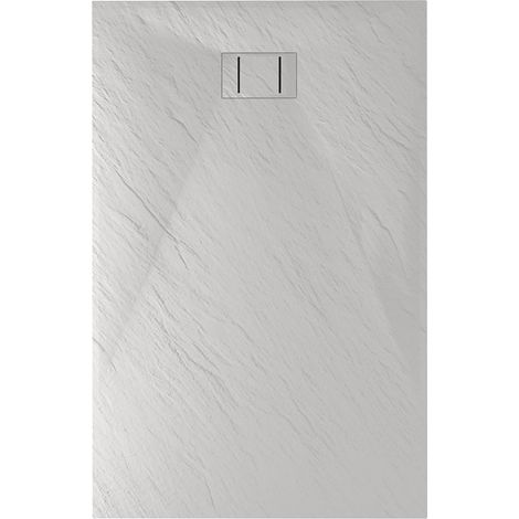 Piatto doccia bianco effetto pietra mod. Blend 80x130 cm rettangolare