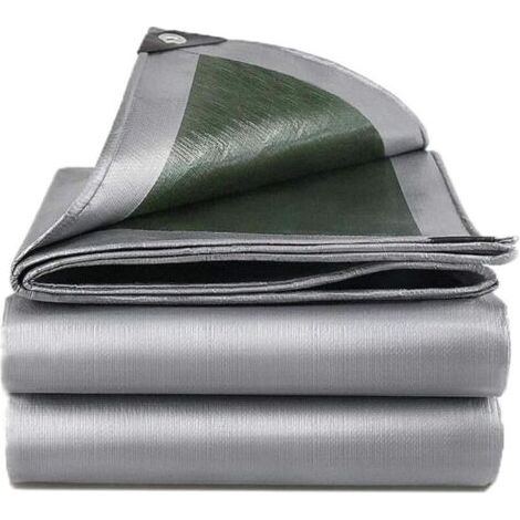 Bâche robuste 160g/m² 3x8 cm, bâche de protection polyvalente avec œillets de bord renforcés, imperméable et résistante aux UV, idéale pour le stockage de bateau de camping