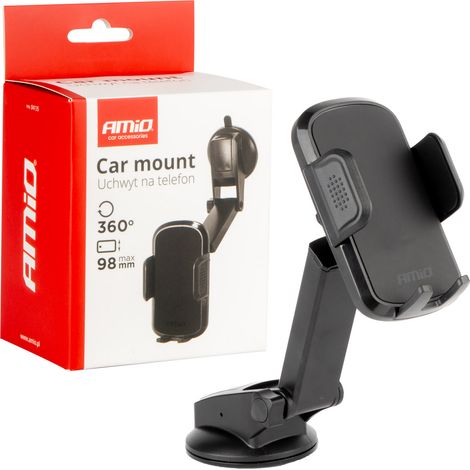 Autotelefonhalterung für Windschutzscheibe, Cockpit, verstellbar amio-04135 (1/5)