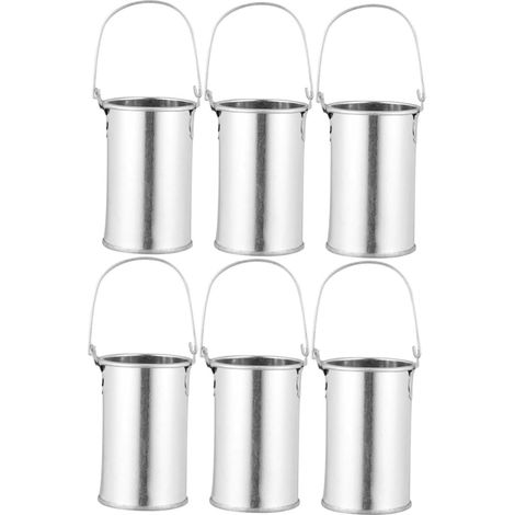 6pièces Pots De Fleurs Décoratifs Fer Rétro pour Succulentes Contenants Élégants pour Fleurs Et Rangement (1/5)