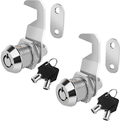 Serrure à clé pour boîte à outils, serrure à came de 5/8 po pour armoire, clés identiques, serrure pour boîte à outils, porte de compartiment de rangement de VR, chariot à outils ou boîte aux lettres (1/5)