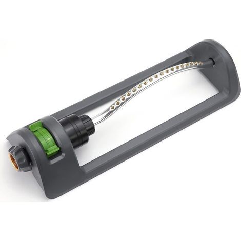 Arroseur de pelouse, arroseur oscillant en métal avec buses en laiton é 18 trous, arroseur d'eau pour couvertures de pelouse jusqu'é 3 600 pieds carrés, comprend une aiguille de nettoyage é j (1/5)