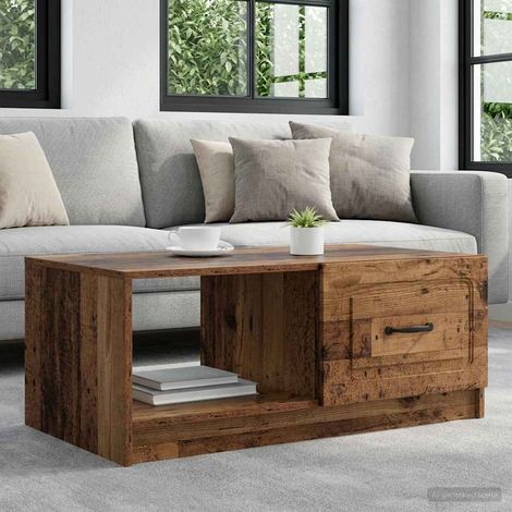 vidaXL Table basse Bois ancien 90 x 50 x 37 cm Bois d'ingénierie (1/5)