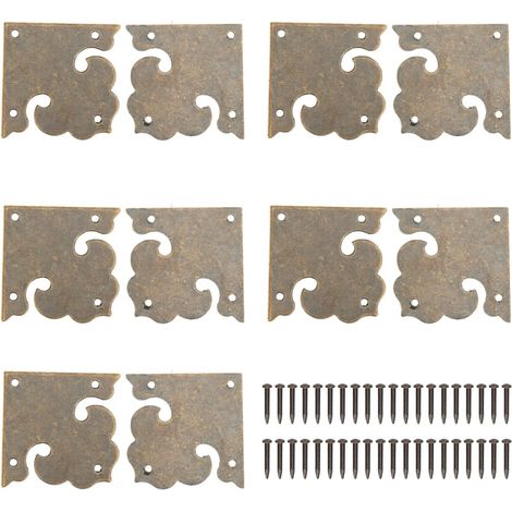 Protections d'angle en laiton antique, couvre-coins décoratifs à (1/5)