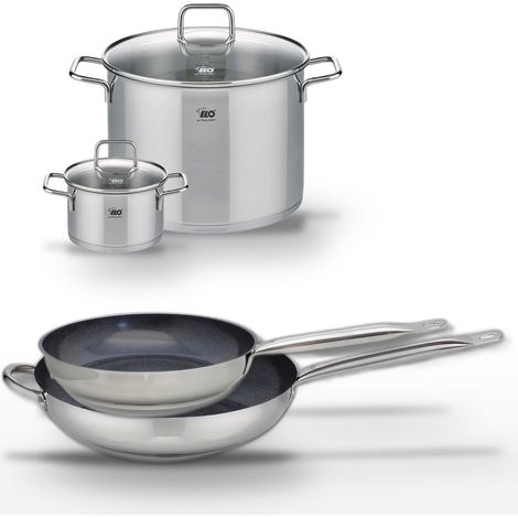 Ensemble de 2 poêles céramiques 28/32 cm Elo Profi Therm Platinum et 2 faitouts 16/26 cm (1/5)