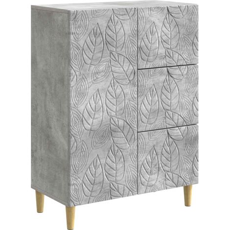 vidaXL Credenza Grigio Cemento 66 x 34,5 x 90 cm Legno