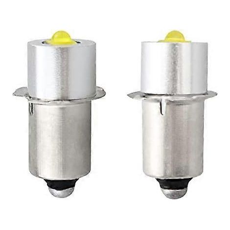 Ampoule LED haute puissance Page 13.5S, lampe torche de rechange, DC 3V 6V 12V, 3W 230lm, 2 pièces (P13.5s, blanc chaud) (1/5)