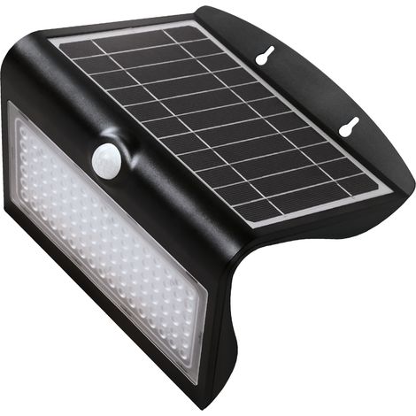 Solar-LED-Wandleuchte Korpass Sensor 8 W kaltschwarz (1/2)
