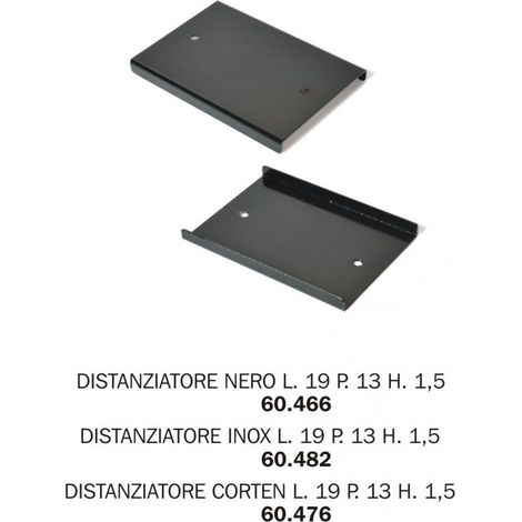 STAFFA PER FISSAGGIO NERA (L19 P13 H 1,5 CM)