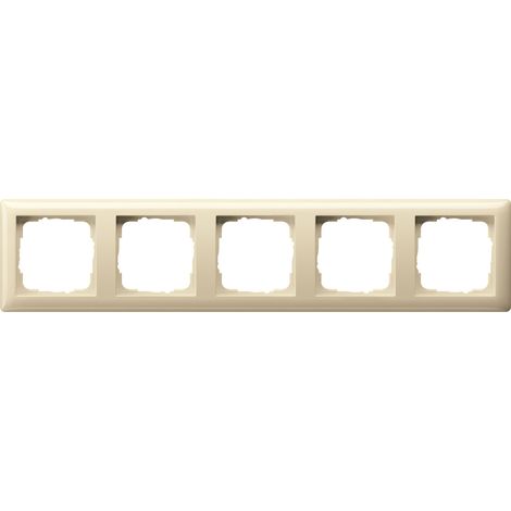 GIRA 021501 CADRE DE FINITION 5 POSTES STANDARD 55 BLANC CRÈME (1/2)