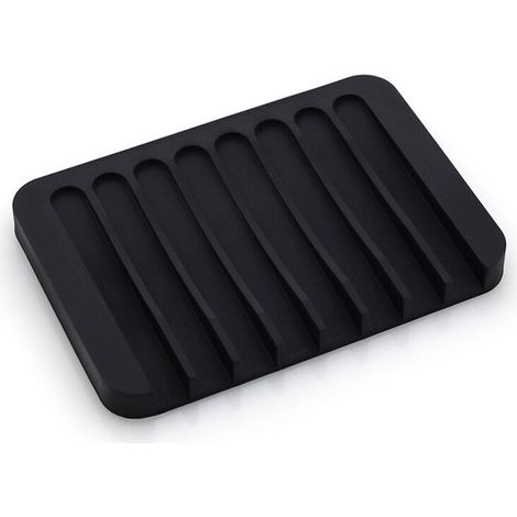 3 silicone pouches with automatic dispensing, bathroom, kitchen or travel container, black (1/5)