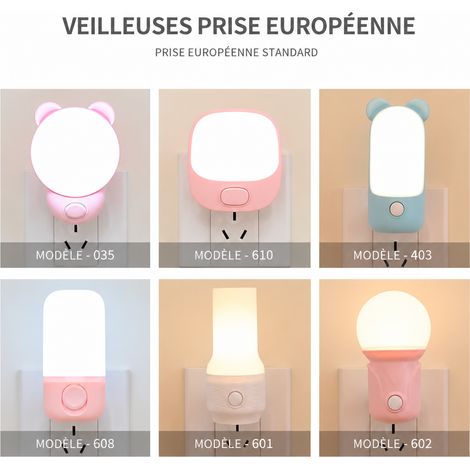 Veilleuse LED Murale Forme Animale Prise UE 0,5W pour Chambre 6,9 × 8,5 × 8,5 cm 100 g – Livraison gratuite (1/5)