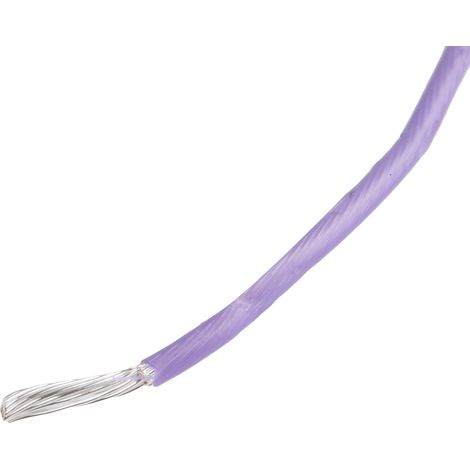 Fil de câblage à gaine PTFE RS PRO, 0,6 mm², 20 AWG, 200°C max, PTFE Violet, 100m ( Prix pour Bobine de 100 Mètres )