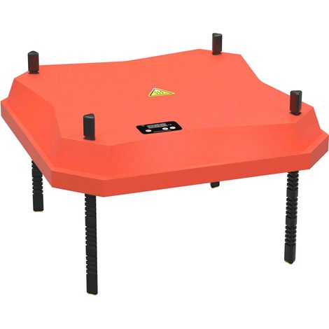 Fudajo Panneau chauffant – 35 x 35 cm – 50 W – pour élevage de 30 poussins au max. – Plaque de chauffage – éleveuse d'oisillons avec Thermostat