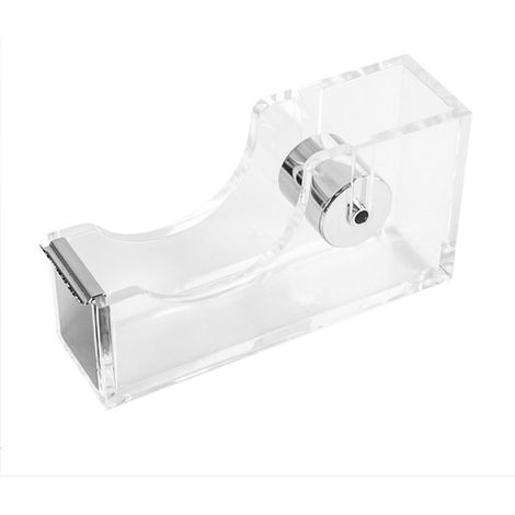 Porte-ruban, adapté à une utilisation de bureau, 12 × 3,5 × 6,5 cm, transparent (1/5)