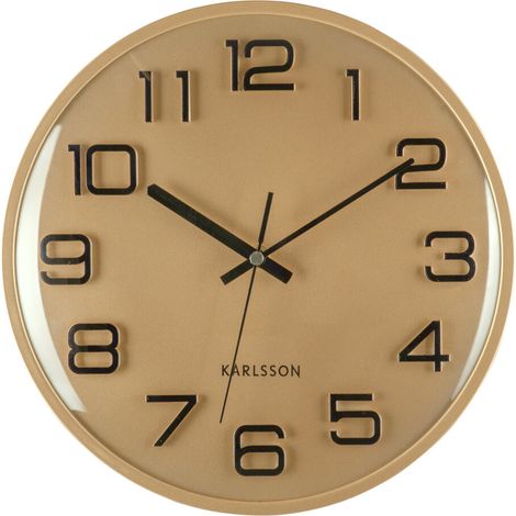 Wanduhr in Gold 3D NUMBERS, Ø 30,5 cm