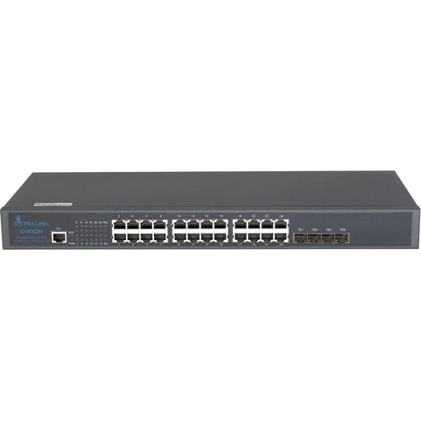 Switch Extralink Chiron, 24x Rj45 1000mb/s, 4x Sfp+, L3, Gestionado (1/3)