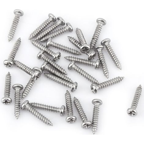 Vis M3 inox A2 autoforeuses tête fraisée plate bombée - Lot de 200 pièces (1/3)